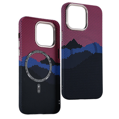 3D Mountain Carbon Case iPhone 12-16 – Rugged Style | PhonelyHub