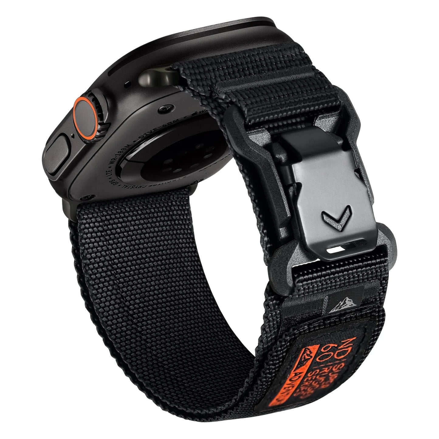 Wide Soft Nylon Sport Strap with Magnetic Fidlock V-Buckle Compatible with Apple Watch Bands for Women Men