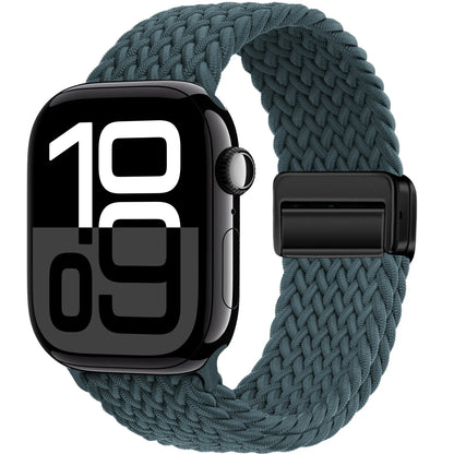 Braided Band For Apple Watch Strap 44mm 40mm 45mm 46mm 49mm 41mm 38 Magnetic Nylon Bracelet iWatch series se 7 6 8 9 10 Ultra 2