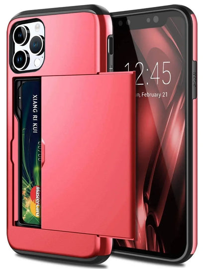 for  iPhone 16 Pro Max 15 Case Slide Armor Wallet Card Slots Holder Cover For iPhone 16 16pro 16plus 16promax 15 15pro 15promax