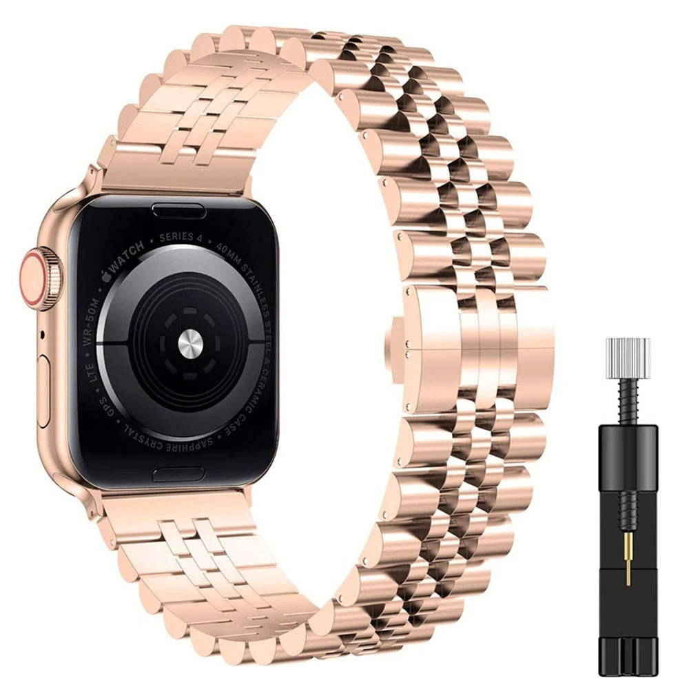 Stainless Steel Strap for Apple Watch Band 45mm 41mm Ultra 49mm 44mm 40mm 46mm 42mm 38mm Metal band iWatch Series 10 9 8 7 SE 6