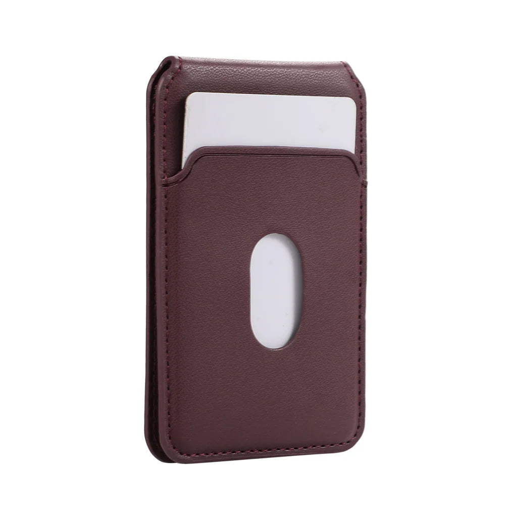 For iPhone 16 15 14 13 12 Pro Max Magnetic Leather Card Holder Wallet for Apple Magsafe Phone Bag Cover with MagSafe Magnet