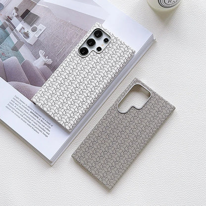 Magsafe Magnetic Wireless Charging Solid Color Line Pattern Phone Case For Samsung S25 Ultra S22 S23 S24 Ultra Plus Back Cover