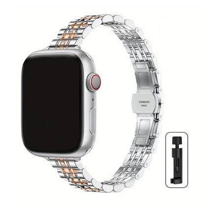 Stainless Steel Strap For Apple Watch Ultra 2 Band 49mm 42mm 46mm Metal Bracelet iWatch Series 10 9 8 7 6 SE 5 4 3 Women 45 41mm