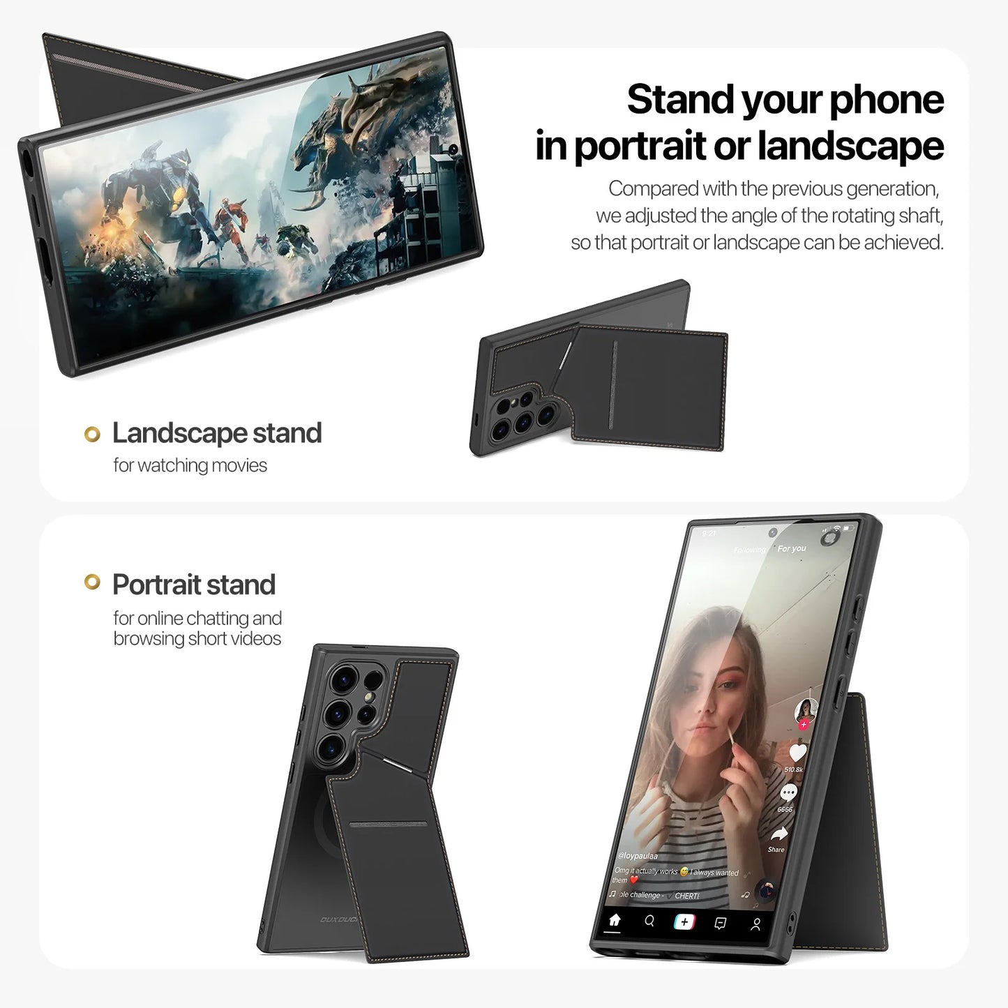 Samsung S24 Ultra 3-in-1 Magnetic Case – Wallet & Stand | PhonelyHub
