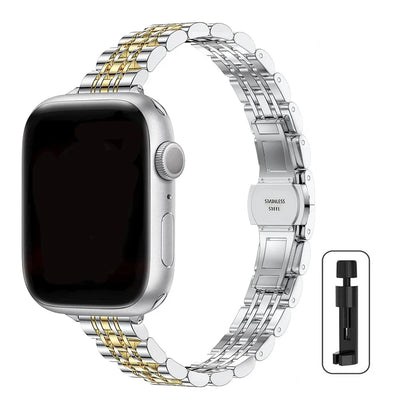 Stainless Steel Strap For Apple Watch Ultra 2 Band 49mm 42mm 46mm Metal Bracelet iWatch Series 10 9 8 7 6 SE 5 4 3 Women 45 41mm