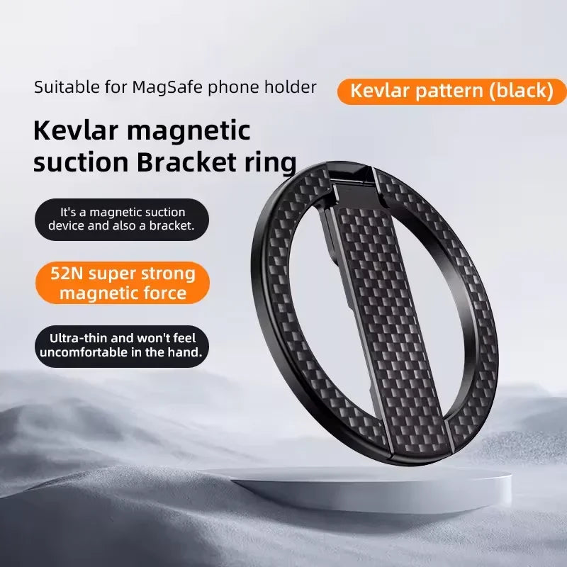 Ultrathin Aluminum Alloy Kevlar Super Magnetic Mobile Phone Stand Suitable For Smartphone For iPhone Samsung Metal Phone Stand